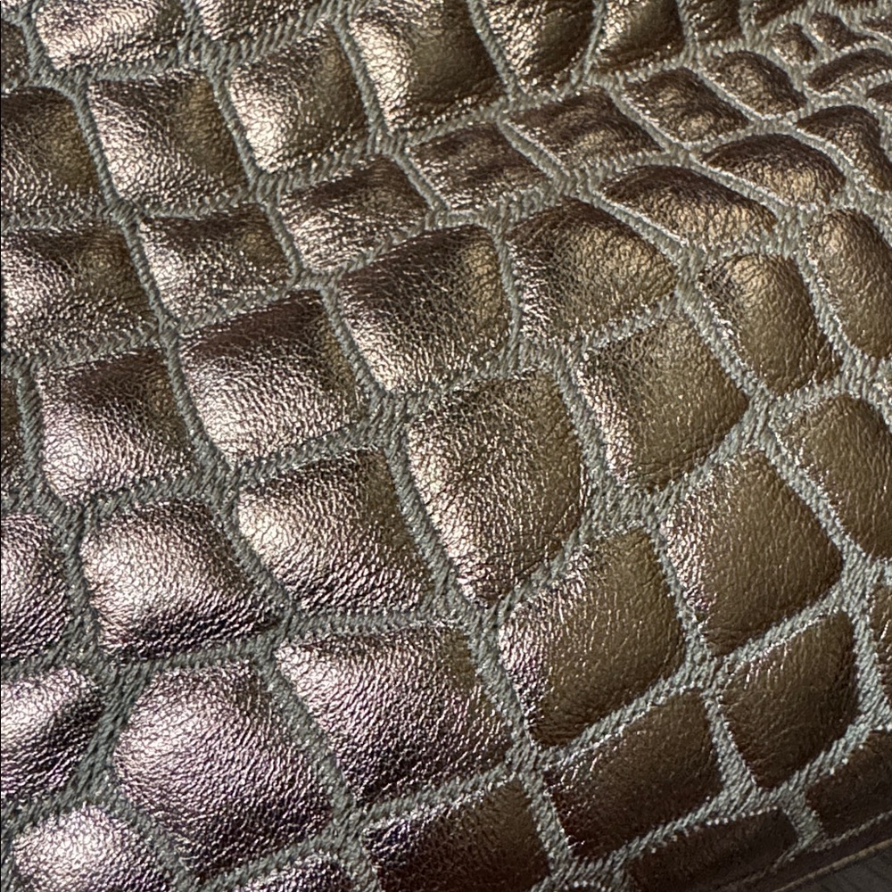 Ralph Lauren Ricky 27 Quilted Gold bronze Leather Handbag - Picture 10 of 14